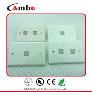 Fabriqué à Shenzhen 1/2/4 Port plaque murale cat 6 cat5 patch wall wall mount